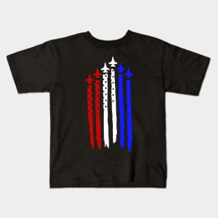 Red White Blue F-16 Kids T-Shirt